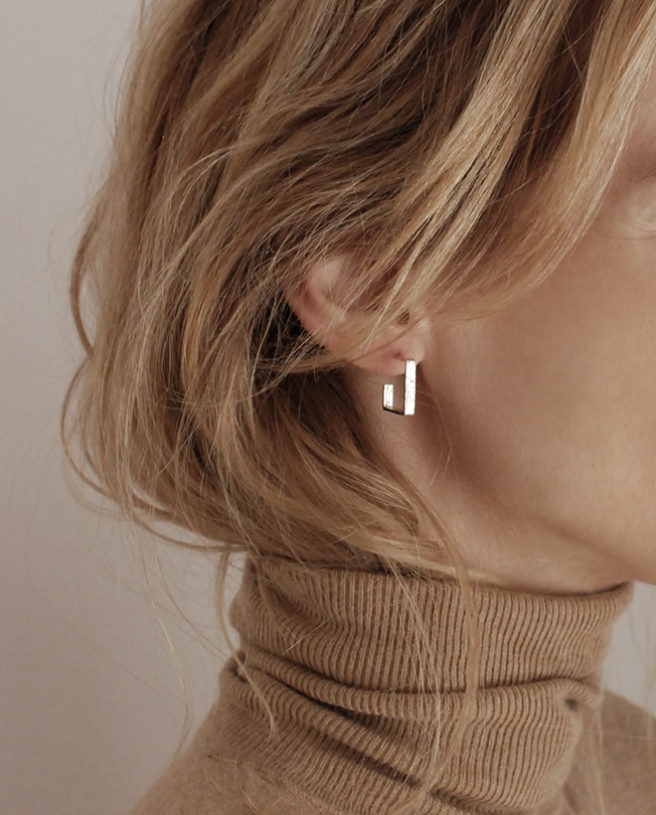 women's square earrings