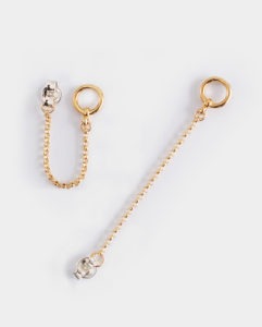 Harakiri Monia-Y Yellow Gold Filled Simple Chain Earrings