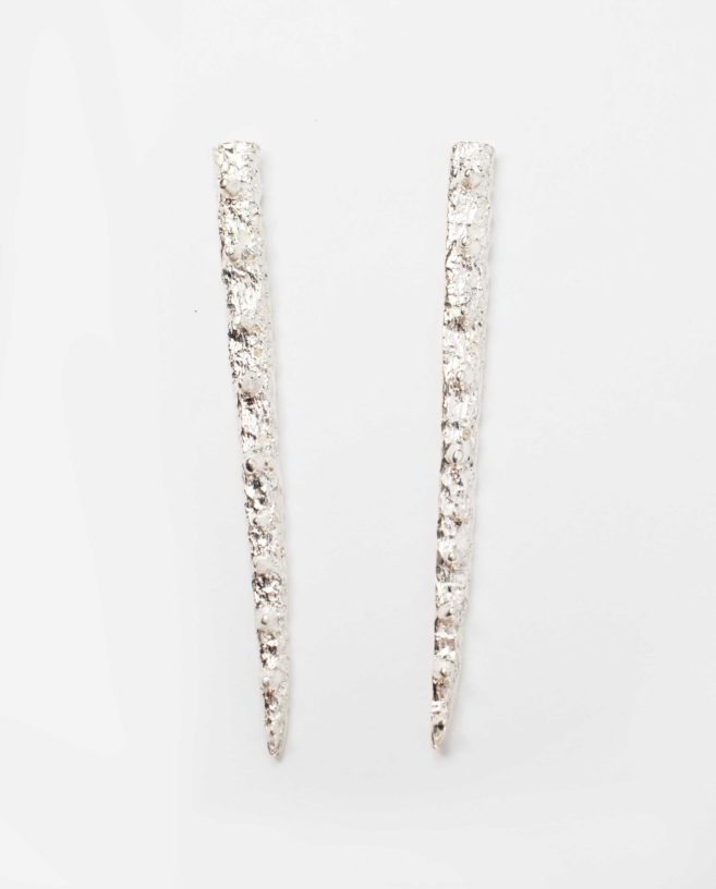 organic silver earrings
