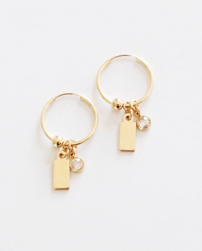 charms earrings gold