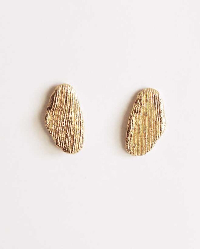 organic gold earrings
