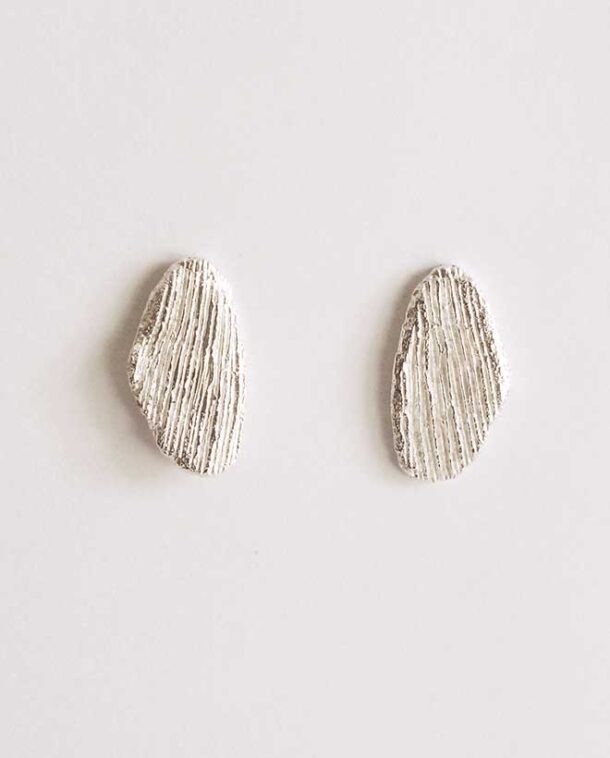 organic earrings silver