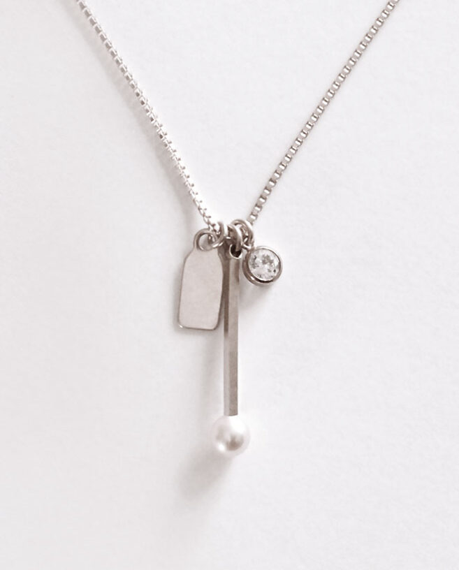 silver charms necklace