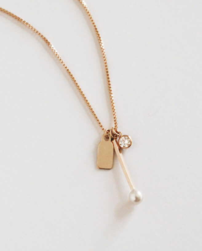 gold charms necklace