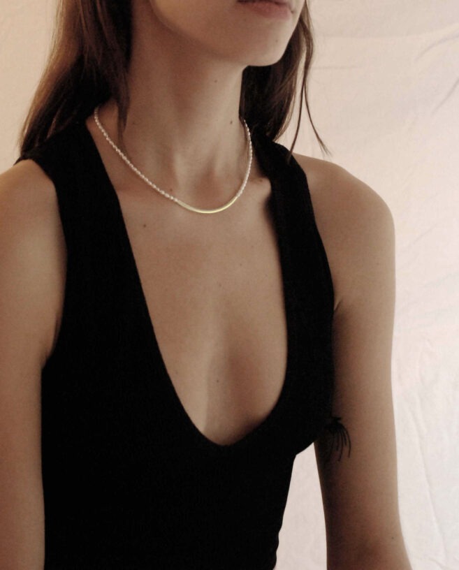 collier de perle moderne