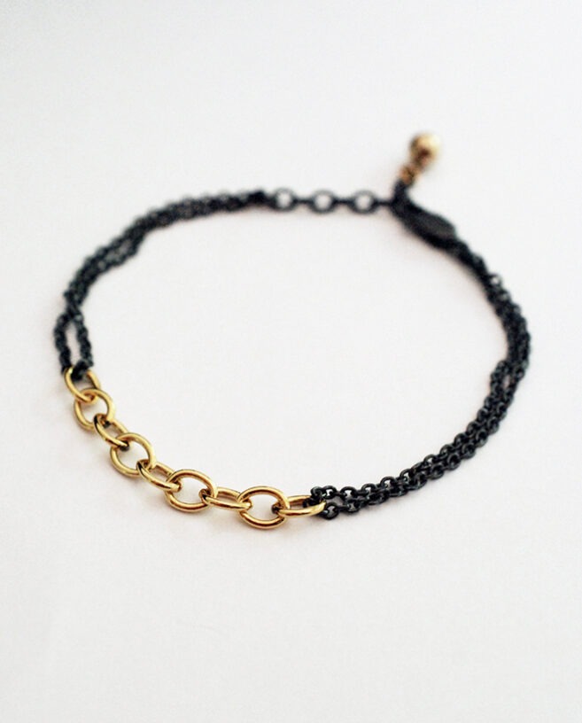 black and gold bracelet