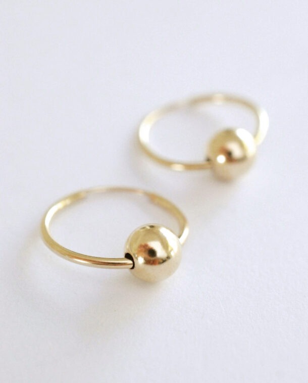 gold hoops and balls