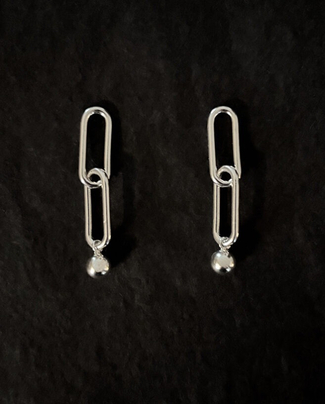 minimalist silver earrings